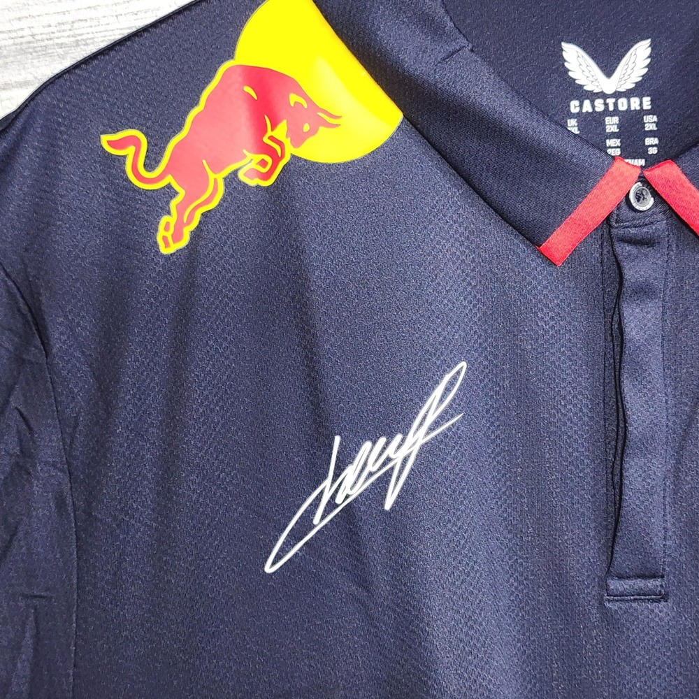 Castore Oracle Red Bull Racing Men 2XL Navy Sergio Perez 11 Polo Shirt NWT F1